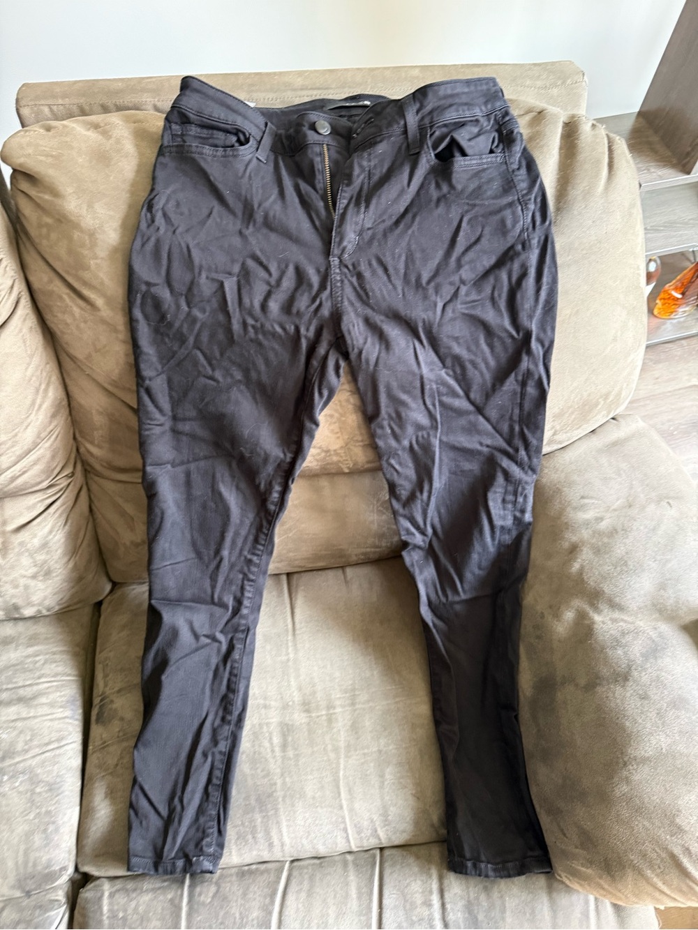 Joe's Jeans Black Pants with Tag Detail